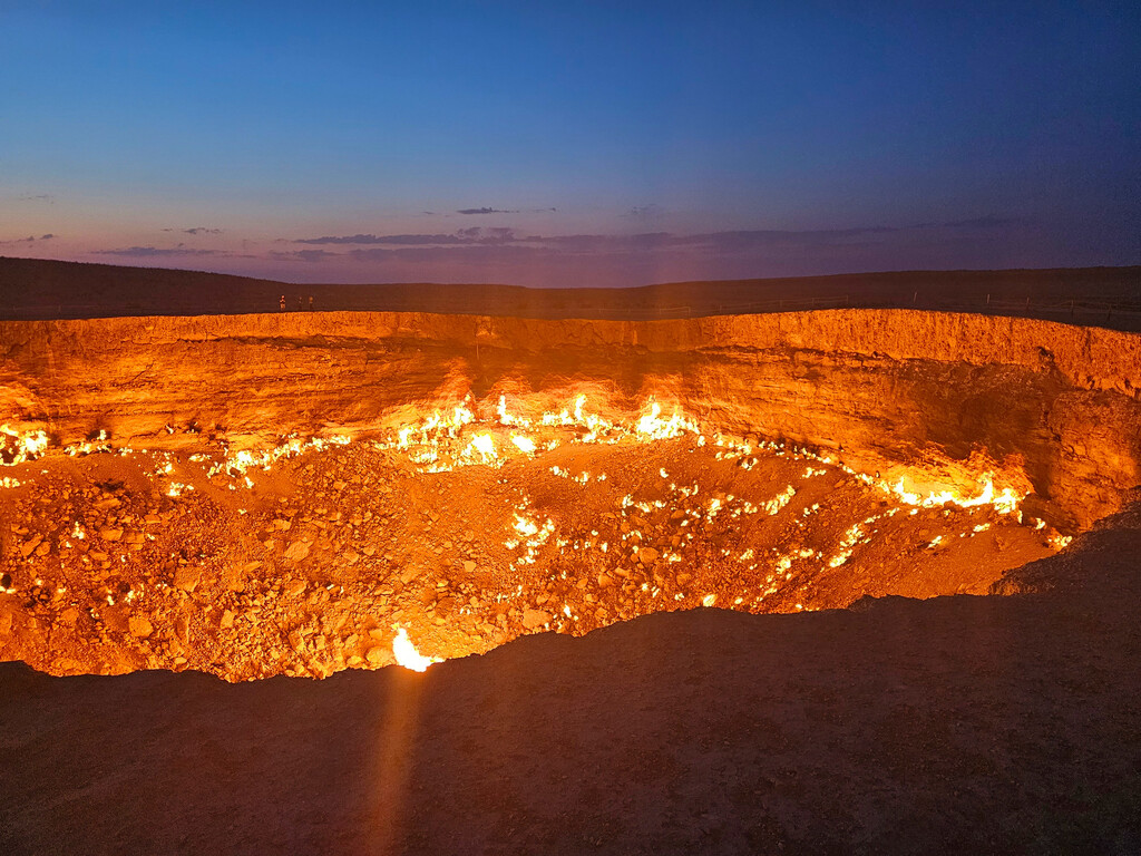 The crater that has been burning in the Karakum desert